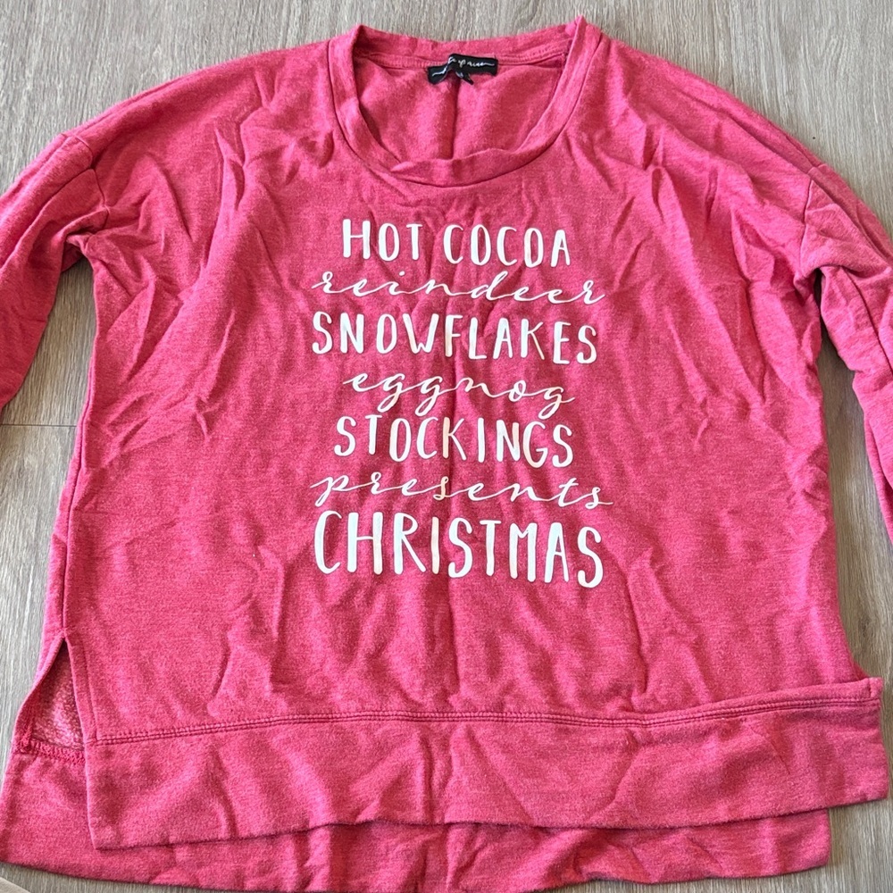 State of Mind Festive Pink Sweatshirt